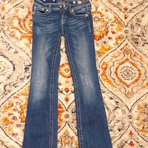 Miss Me Bootcut Jeans- Peace Design